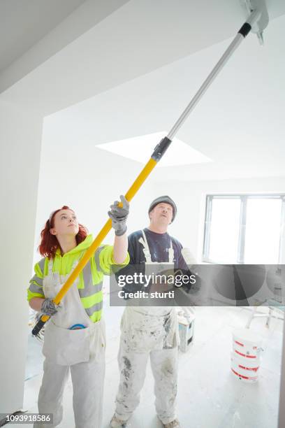 apprentice painter - decorator stock pictures, royalty-free photos & images