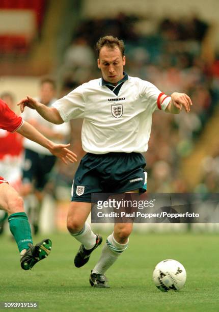 David Platt of England in action during an International Friendly between England and Hungary at Wembley Stadium on May 18, 1996 in London, England.