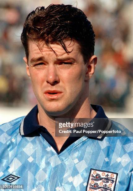 Gary Pallister of England lines up before the UEFA Euro 1992 Qualifier match between Turkey and England at the Izmir Alsancak Stadium on May 1, 1991...
