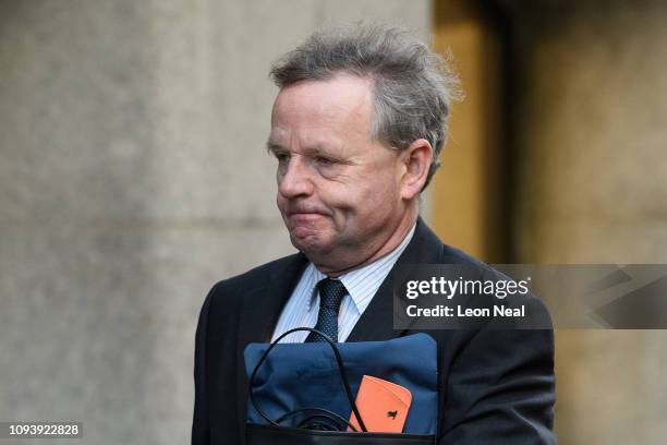 Pilot Andy Hill arrives at the Old Bailey at the beginning of his trial for manslaughter by gross negligence, following the crash at the Shoreham Air...