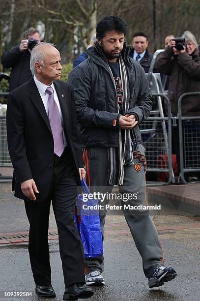 Shrien Dewani arrives at Belmarsh Magistrates Court with his father Prakesh Dewani on February 24, 2011 in London, England. Mr Dewani is fighting...