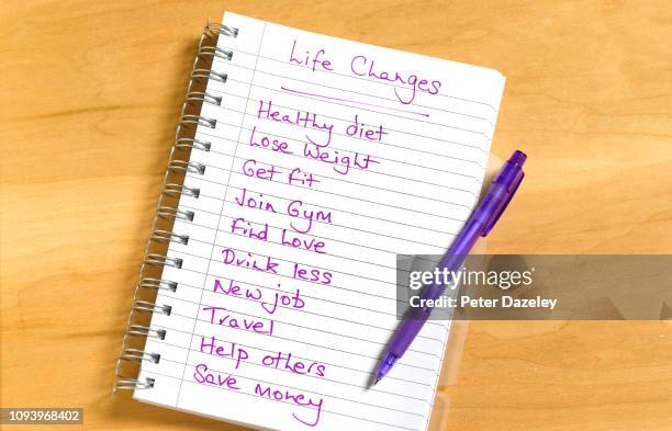 list of life changes - to do list stock pictures, royalty-free photos & images
