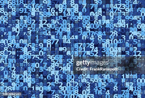 Rain Numbers Square Vector Art Pattern Horizontal High-Res Vector ...