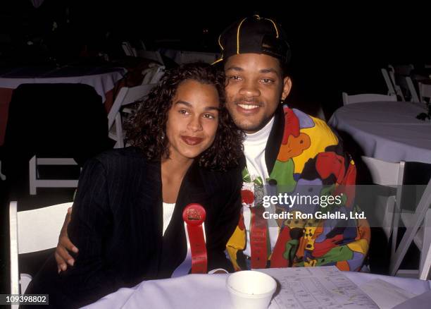 Actor Will Smith and girlfriend Sheree Zampino attend the 60th Annual Hollywood Christmas Parade on December 1, 1991 at KTLA Studios in Hollywood,...