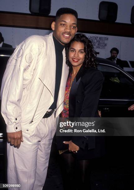 Actor Will Smith and girlfriend Sheree Zampino attend the 19th Annual American Music Awards on January 27, 1992 at Shrine Auditorium in Los Angeles,...