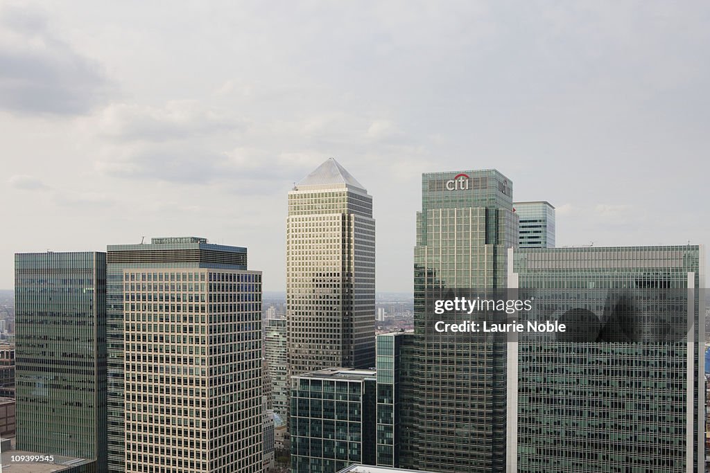 Skyscrapers; Canary Wharf; London; England