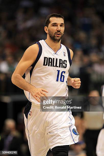 Forward Peja Stojakovic of the Dallas Mavericks at American Airlines Center on February 23, 2011 in Dallas, Texas. NOTE TO USER: User expressly...