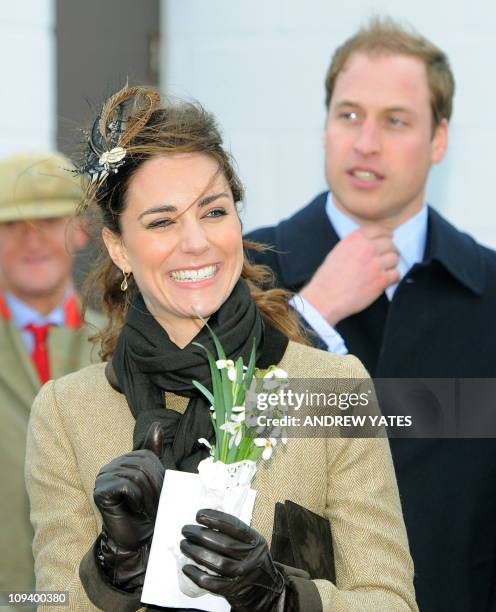 Britain's Prince William and fiancee Kate Middleton arrive for a naming ceremony for the new Royal National Lifeboat Institution's Atlantic 85...