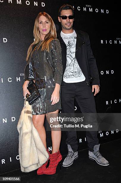 Guendalina Canessa and Daniele Interrante attend the John Richmond Fashion Show as part of Milan Fashion Week Womenswear Autumn/Winter 2011 on...