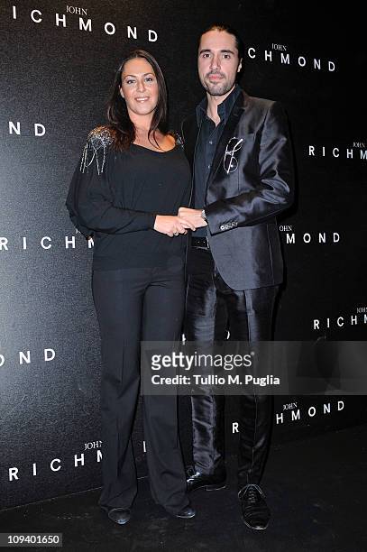 Sara Ventura and Andrea Morri attend the John Richmond Fashion Show as part of Milan Fashion Week Womenswear Autumn/Winter 2011 on February 23, 2011...