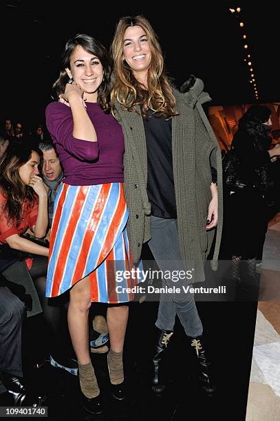 Delfina Delettrez Fendi attends the Fendi fashion show as part of on Milan Fashion Week Womenswear Autumn/Winter 2011 on February 24, 2011 in Milan,...