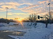 Baltimore City: Inner City Skate Park - Winter Sunrise