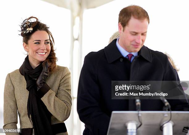 Kate Middleton and Prince William attend the Naming Ceremony and Service of Dedication of the Atlantic 85 Lifeboat 'Hereford Endeavour' at Trearddur...