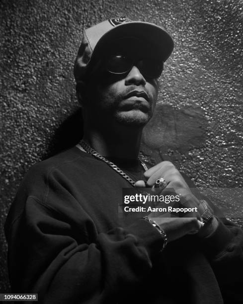 Circa 1989: Rap music pioneer Ice-T poses for a portrait in 1989 in Los Angeles, California.