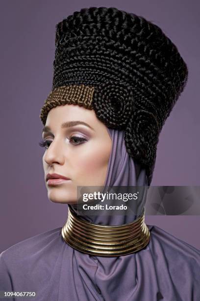 beautiful nefertiti woman - north african culture stock pictures, royalty-free photos & images