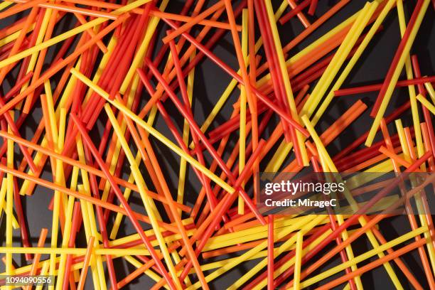 messy drinking straws - straw stock pictures, royalty-free photos & images