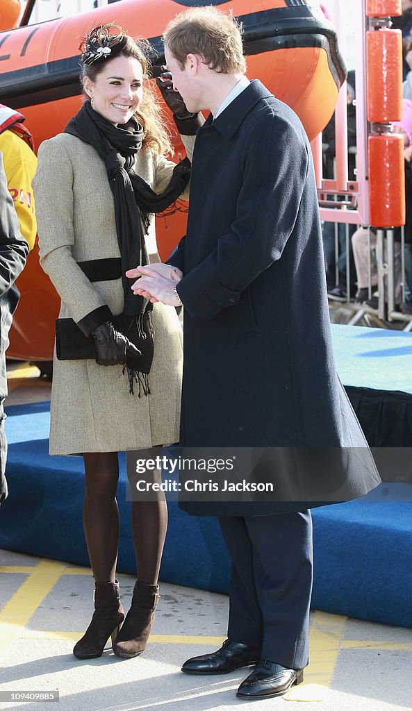 Prince William and Kate Middleton visit Trearddur Bay RNLI Lifeboat Station