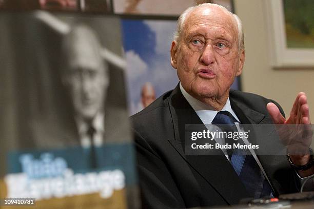 Hononary President Joao Havelange at the official launch of his biography Joao Havelange The official sports of the XX century on February 24, 2011...