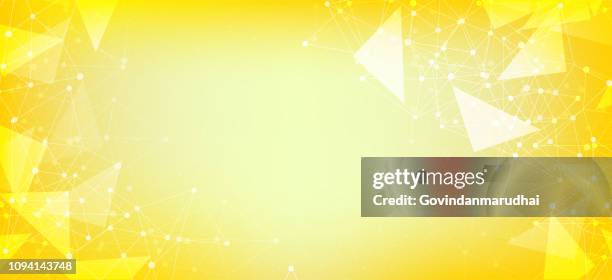 yellow abstract background - building wireframe stock illustrations
