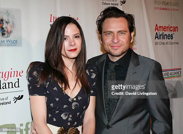 Actors Elaine Cassidy and Stephen Lord attend the 6th annual "Oscar Wilde: Honoring the Irish in Film" pre-Academy Awards party at the Ebell Club of...