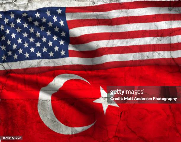 usa and turkey flag 8k res horz texture - turkey v united states stock pictures, royalty-free photos & images