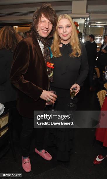 Jim Wallerstein and Bebe Buell attend the launch of John Swannell's photography exhibition at Le Caprice on February 5, 2019 in London, England.