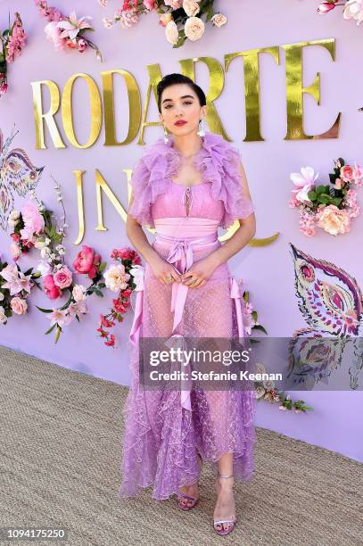 Rowan Blanchard attends JNSQ Rose Cru debuts alongside Rodarte FW/19 Runway Show at Huntington Library on February 5, 2019 in Pasadena, California.