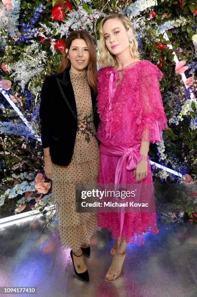 Marisa Tomei and Brie Larson attend JNSQ Rose Cru debuts alongside Rodarte FW/19 Runway Show at Huntington Library on February 5, 2019 in Pasadena,...