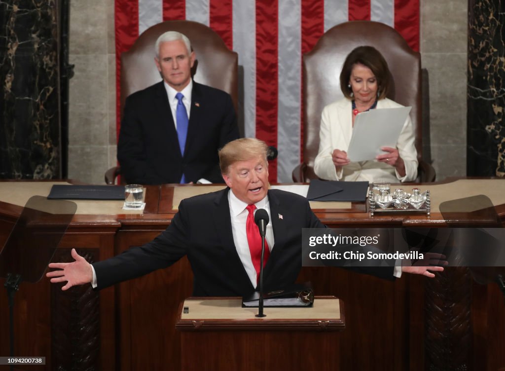 President Trump Delivers State Of The Union Address To Joint Session Of Congress