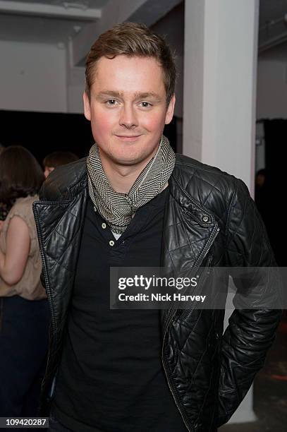 Tom Chaplin attends the Private view of Queen: stormtroopers In Stilettos on February 24, 2011 in London, England.