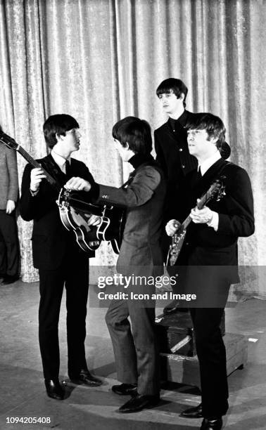 English singer-songwriter and multi-instrumentalist Paul McCartney, English musician, singer-songwriter and guitarist George Harrison , English...