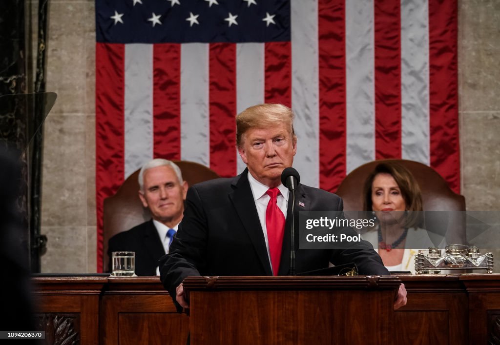 President Trump Delivers State Of The Union Address To Joint Session Of Congress