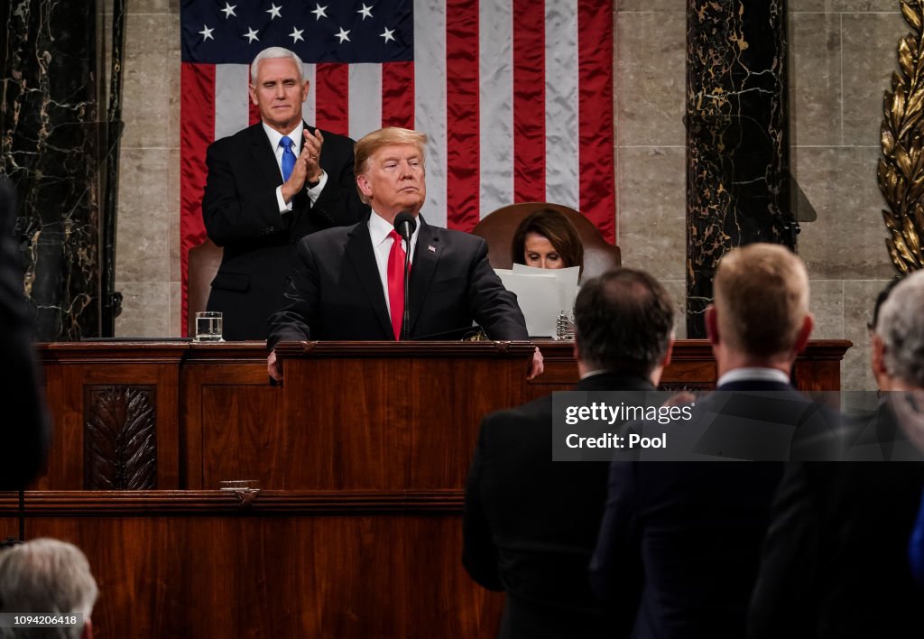 President Trump Delivers State Of The Union Address To Joint Session Of Congress