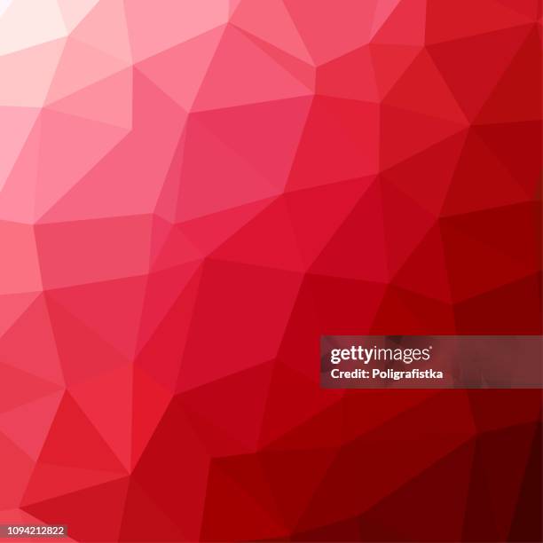 polygon hintergrundmuster - polygonal - rote tapete - vektor-illustration - low poly modelling stock-grafiken, -clipart, -cartoons und -symbole