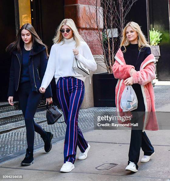 Gaby Westbrook, Nadine Leopold and Devon Windsor are seen in SoHo on ...