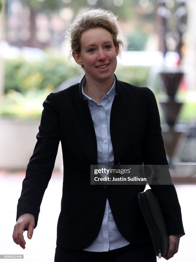 Court Hearing Held For Theranos Founder And Former President On Fraud Charges