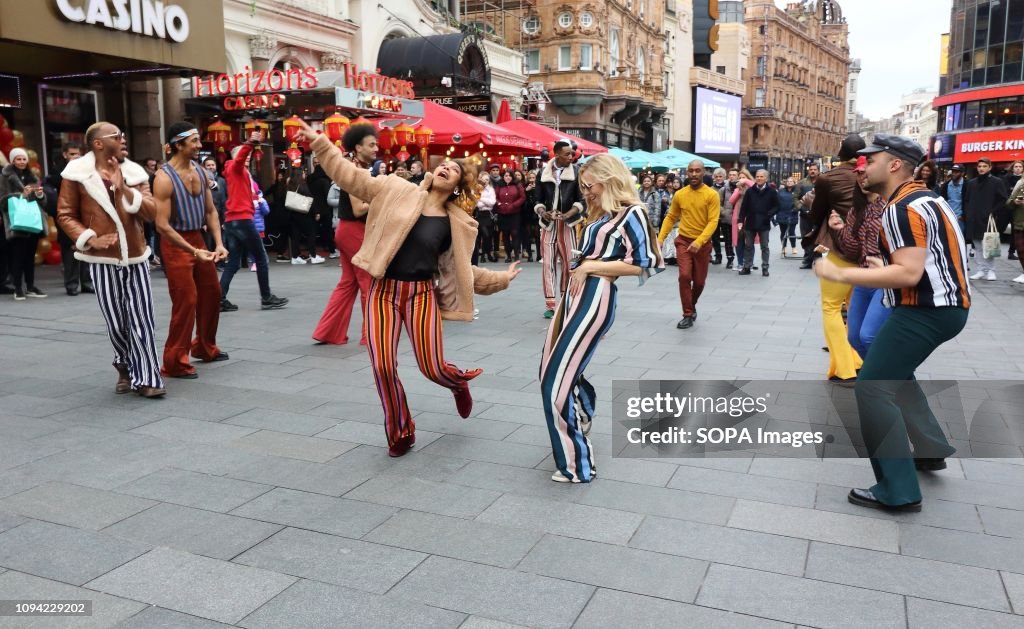 The American Soul crew seen dancing together in the streets...