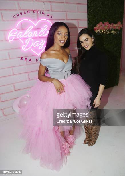 Lil Mama and Natalie Negrotti pose at The Urban Skin Galentine's Day Event hosted by Eva Marcille & Founder/Medical Aesthican Rachel Roff at Pure...