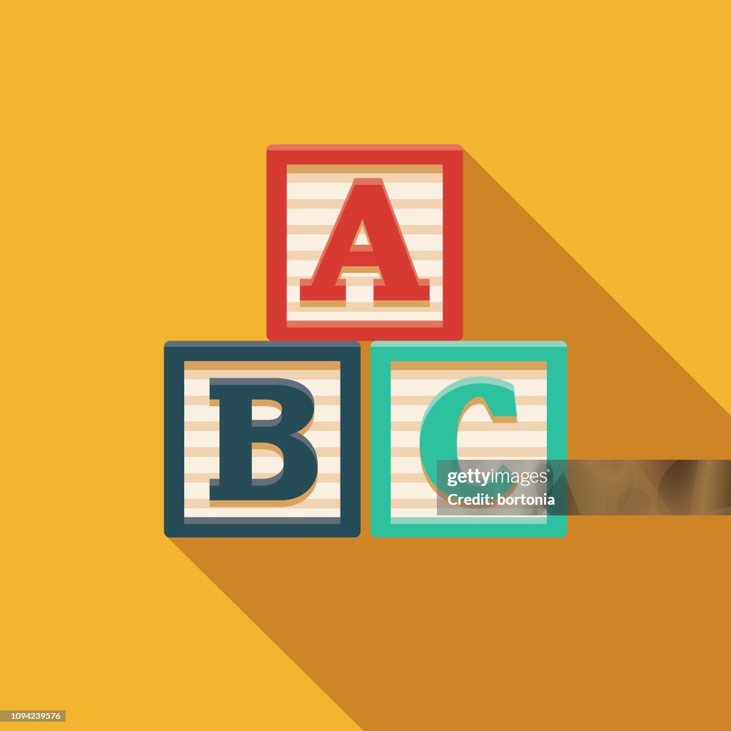 Ícone de brinquedo alfabeto blocos infantis