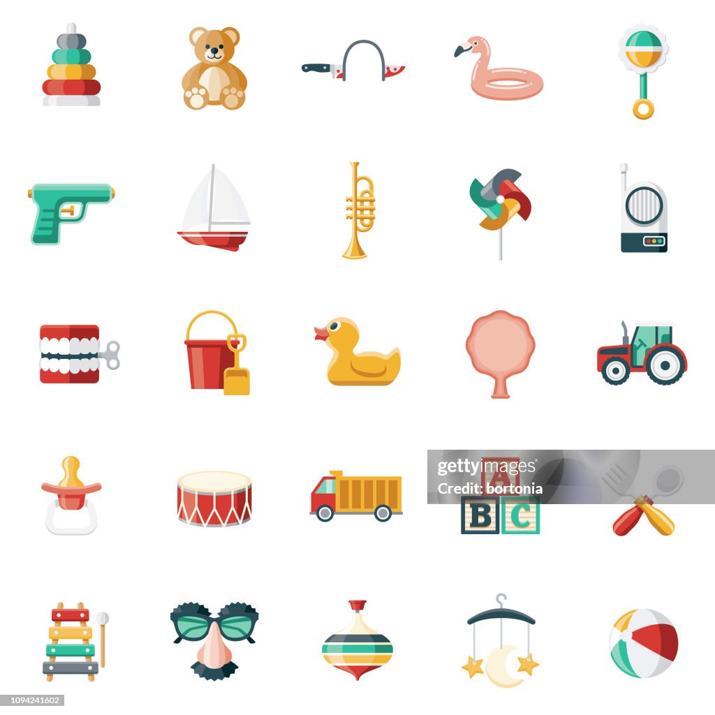 Children's Toys Icon Set