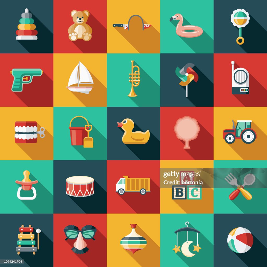 Children's Toys Icon Set