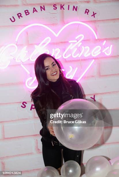 Natalie Negrotti poses at The Urban Skin Galentine's Day Event hosted by Eva Marcille & Founder/Medical Aesthican Rachel Roff at Pure Space on...