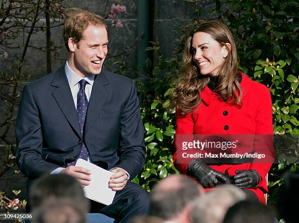Prince William and Kate Middleton visit the University of St Andrews as part of it's 600th anniversary celebrations at University of St Andrews on...
