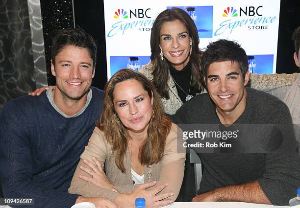 Cast members James Scott, Crystal Chappell, Kristian Alfonso and Galen Gering promote "Days of Our Lives 45 Years: A Celebratioin in Photos" at the...