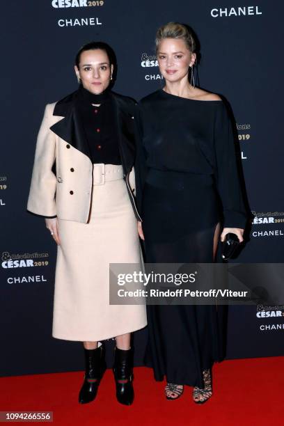 Revelation for "Un amour impossible", Jehnny Beth, dressed in Gucci, and her sponsor Virginie Efira attend the 'Cesar - Revelations 2019' at Le Petit...