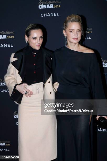 Revelation for "Un amour impossible", Jehnny Beth, dressed in Gucci, and her sponsor Virginie Efira attend the 'Cesar - Revelations 2019' at Le Petit...