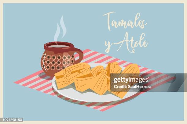 tamales - saucer stock illustrations