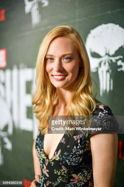 Deborah Ann Woll attends Marvel's "The Punisher" Los Angeles Premiere at ArcLight Hollywood on January 14, 2019 in Hollywood, California.