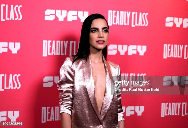 María Gabriela de Faría attends the premiere week screening of SYFY's "Deadly Class", hosted by Kevin Smith, at The Wilshire Ebell Theatre on January...