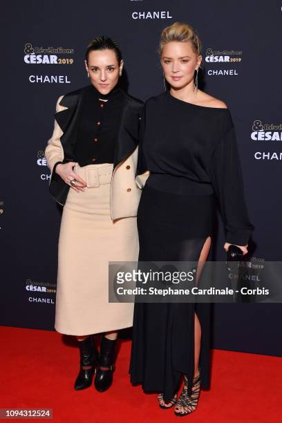 Revelation for 'Un amour impossible', Jehnny Beth, dressed in Gucci, and her sponsor Virginie Efira attend the 'Cesar-Revelations 2019' at Le Petit...
